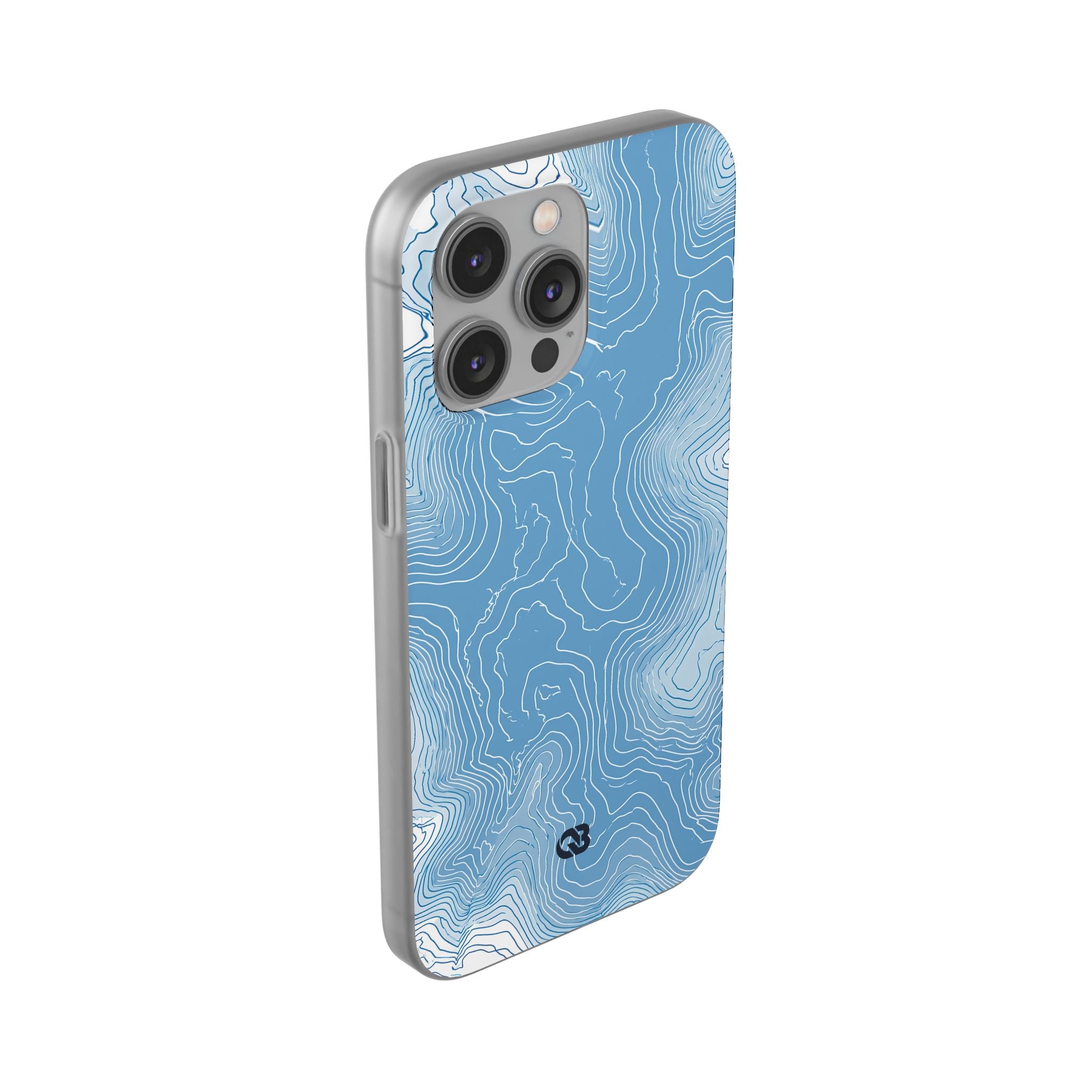 Blue Lite Phone Case for iPhone - Glacial Ridge Topo