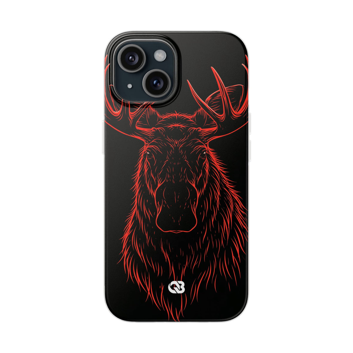 Crimson Horizon Moose · Lite Phone Case for iPhone ·  Black