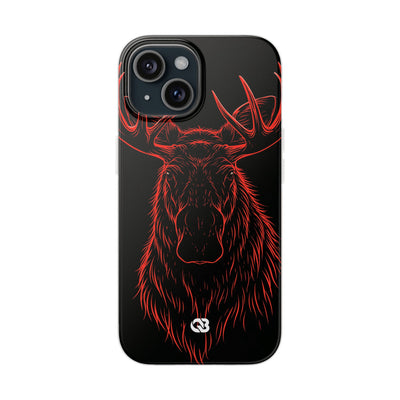 Crimson Horizon Moose · Lite Phone Case for iPhone ·  Black