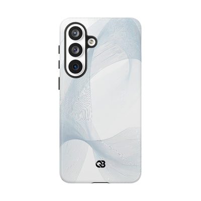 White Tough Phone Case for Samsung - Arctic Line Current