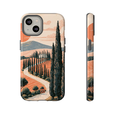 Orange Tough Phone Case for iPhone - Terracotta Ridge Trail