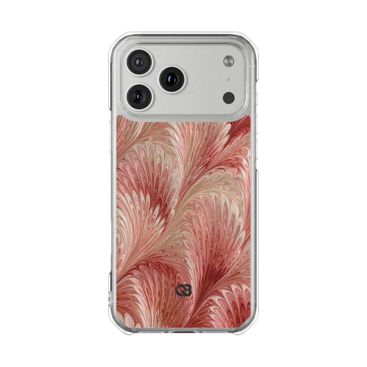 Blush Petal Plume · Clear Impact Magnetic Phone Case for iPhone · Pink