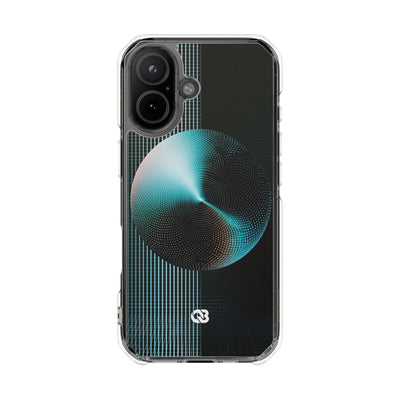 Blue Impact MagSafe Phone Case for iPhone - Cyan Vector Sphere