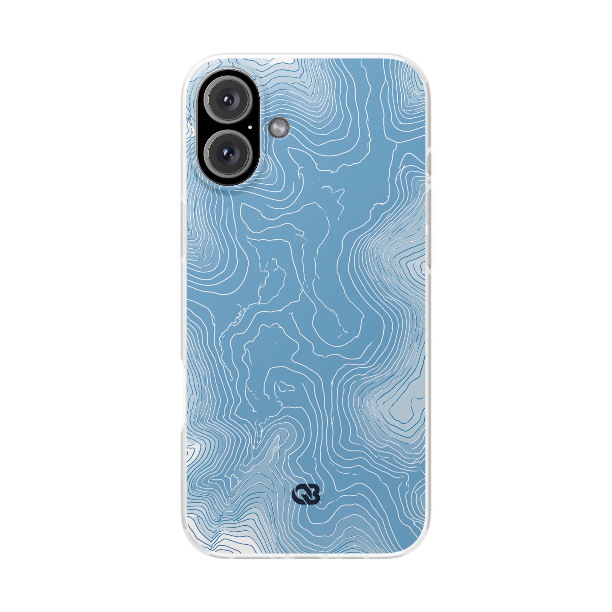 Blue Lite Phone Case for iPhone - Glacial Ridge Topo