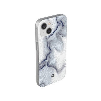 White Lite Phone Case for iPhone - Nordic Ridge Topo
