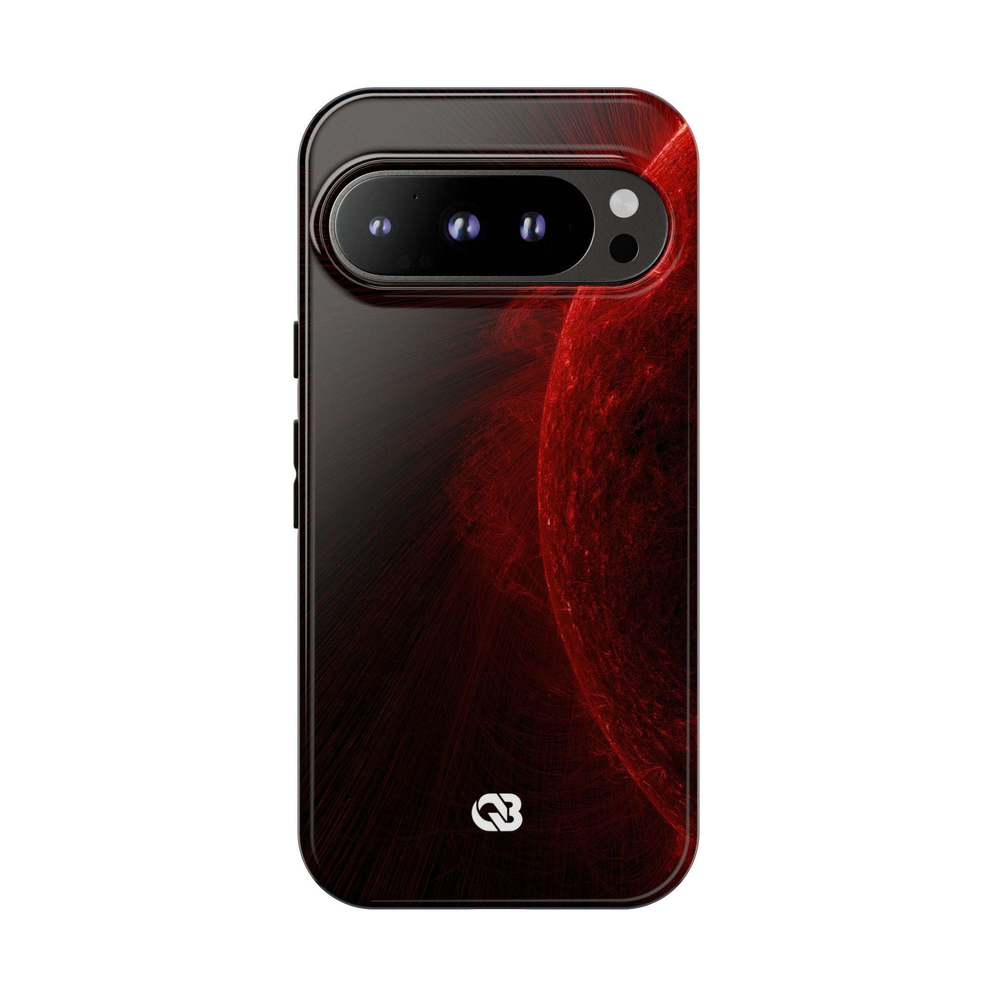 Red Tough Phone Case for Google Pixel - Solar Crimson Flare