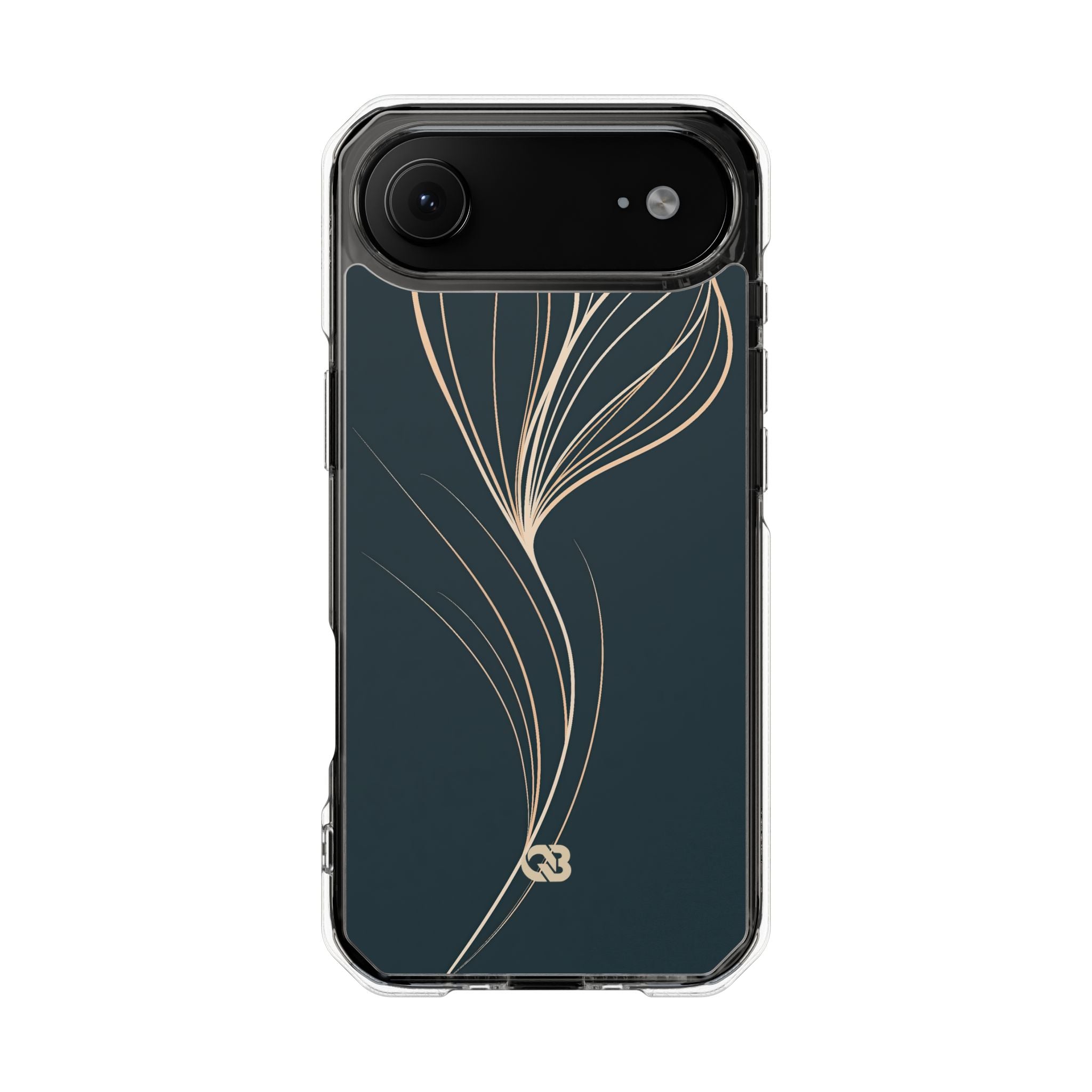 Teal Impact MagSafe Phone Case for iPhone - Sandstone Silk Flora