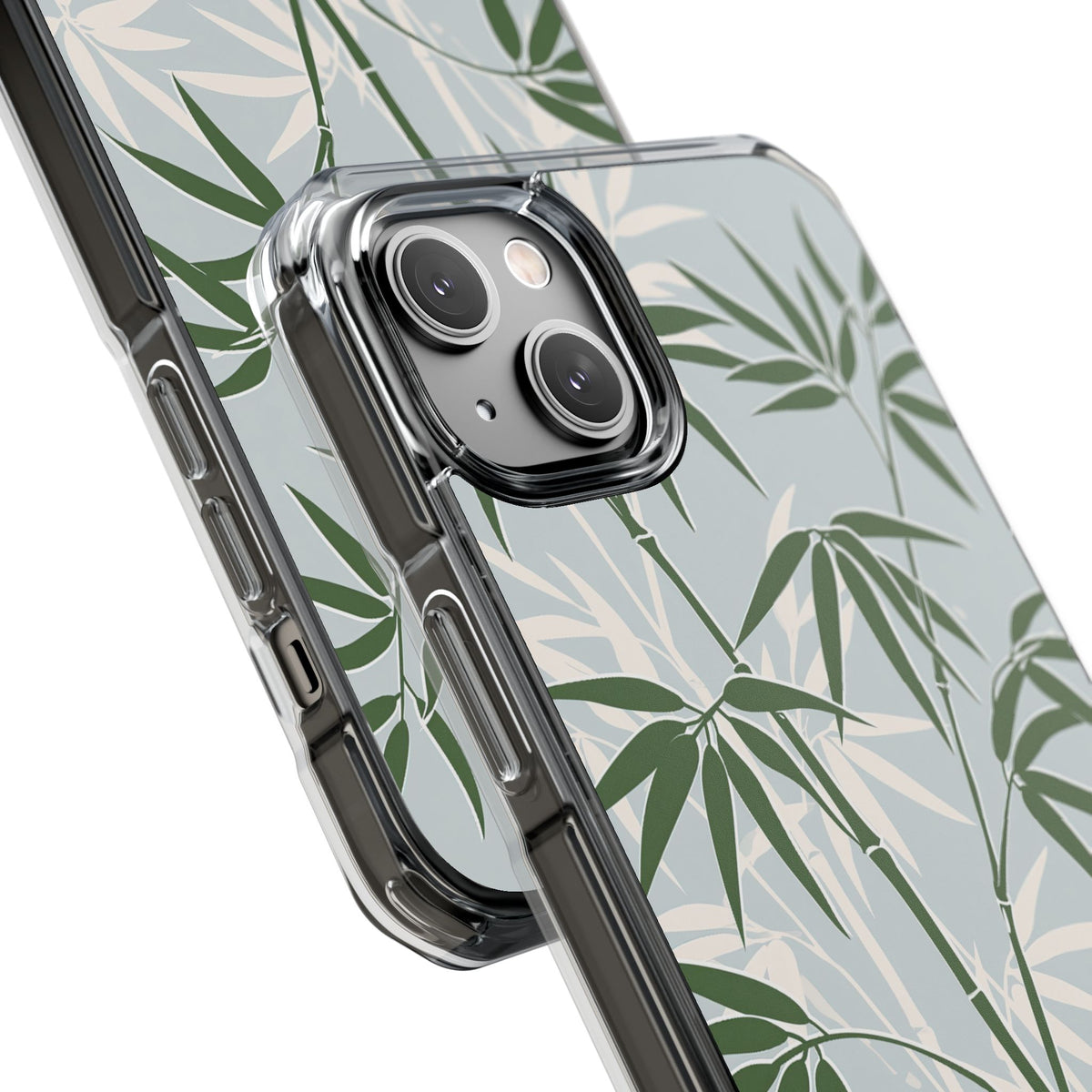 Serene Bamboo · Clear Impact Magnetic Phone Case for iPhone ·  Green