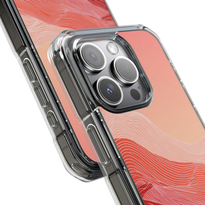 Red Impact MagSafe Phone Case for iPhone - Crimson Ridge Contour
