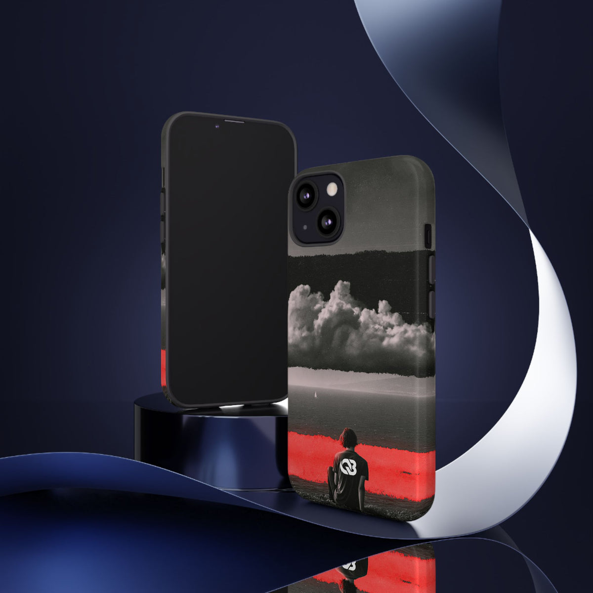 Crimson Horizon · Tough Phone Case for iPhone · Black