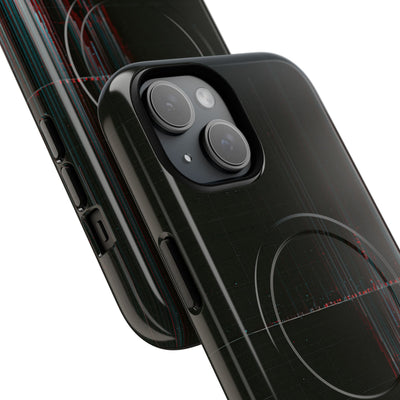 Black Tough 2.0 Magsafe Phone Case for iPhone - Corrupted Data Stream