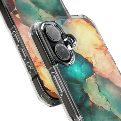 Teal Mosaic Veins iPhone 16 Case - Impact