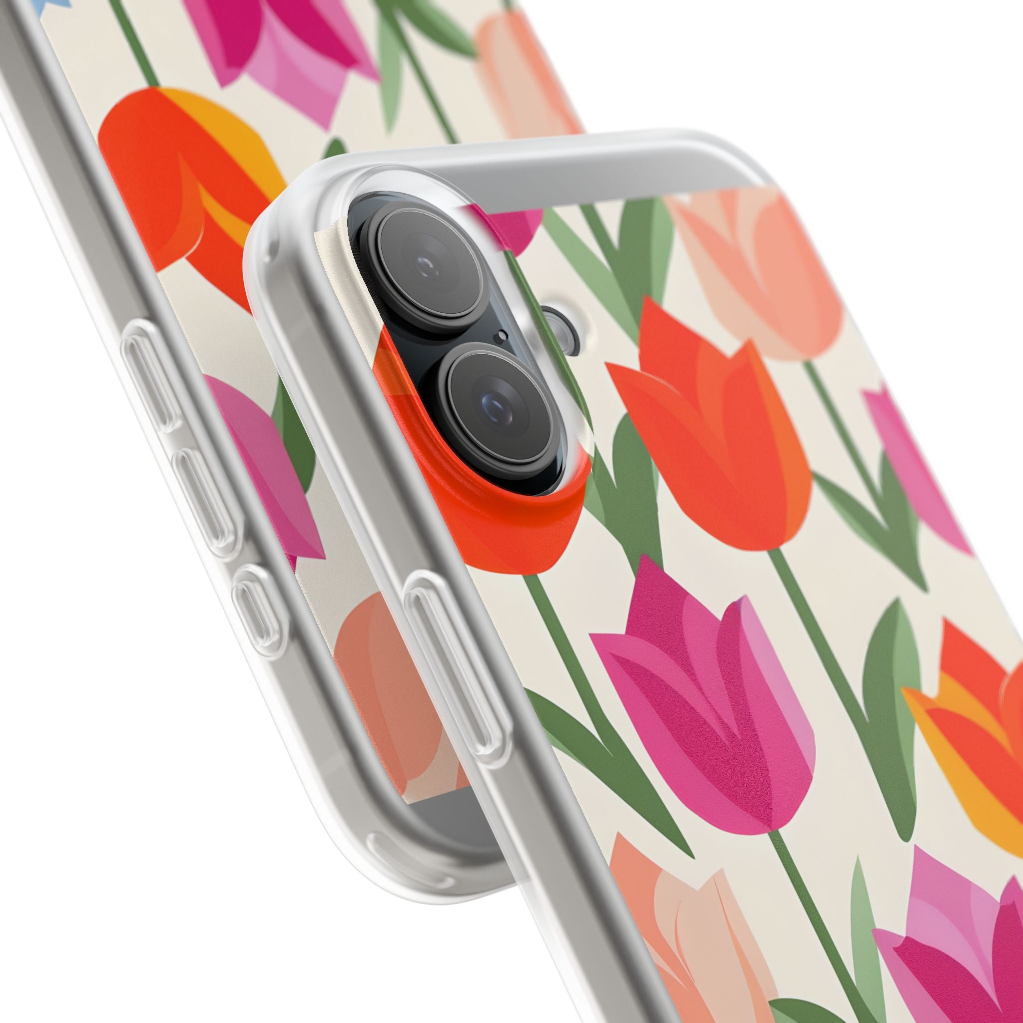 Vibrant Petal Grid · Soft Phone Case for iPhone