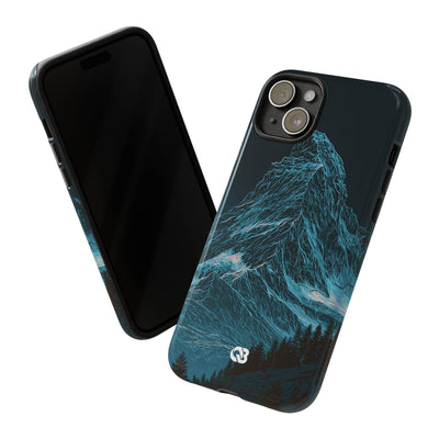 Glacial Alpine Peak · Tough Phone Case for iPhone · Blue