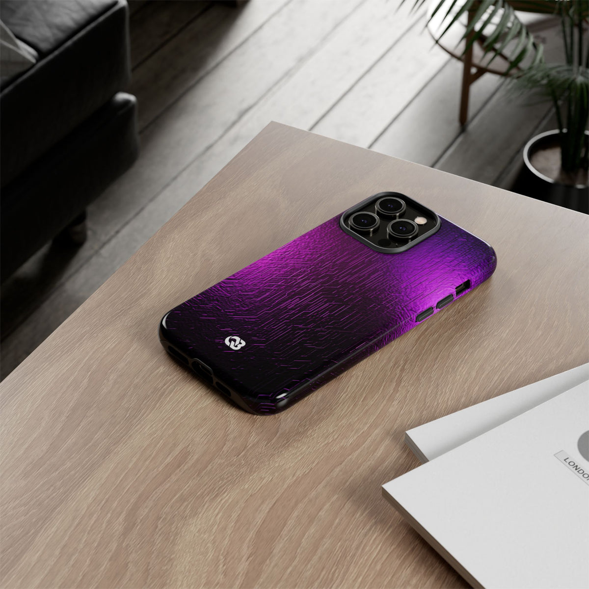 Violet Cyber Circuit · Tough Phone Case for iPhone · Purple