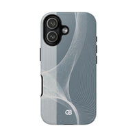 Grey Tough Phone Case for iPhone - Slate Mesh Horizon