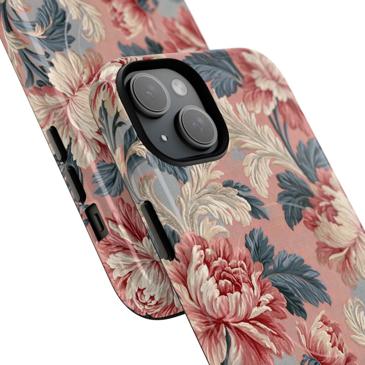 Blush Peony Jacquard · Tough 2.0 Magnetic Phone Case for iPhone · Pink