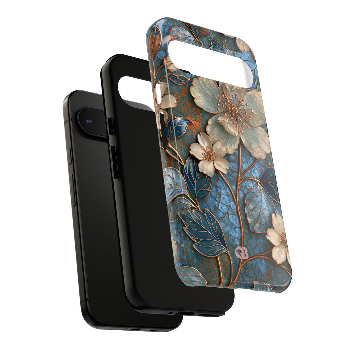 Gilded Blossom Reverie · Tough Phone Case for Pixel ·  Teal