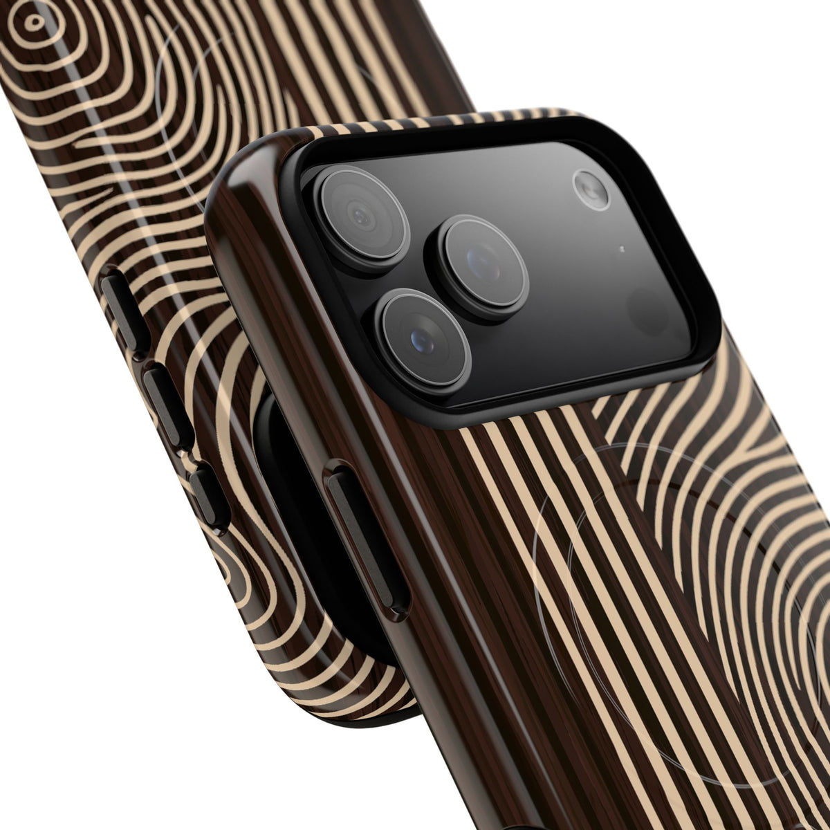 Timber Ring Contour · Tough 2.0 Magnetic Phone Case for iPhone · Brown