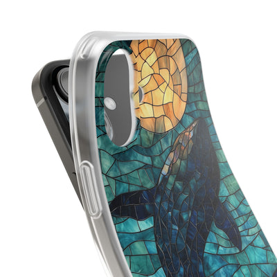 Stained Moon Whale · Soft Telefoncover for iPhone