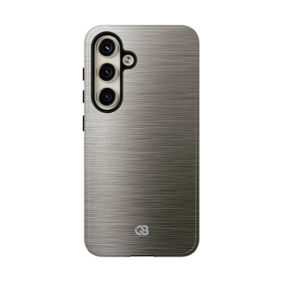 Grey Tough Phone Case for Samsung - Brushed Industrial Steel