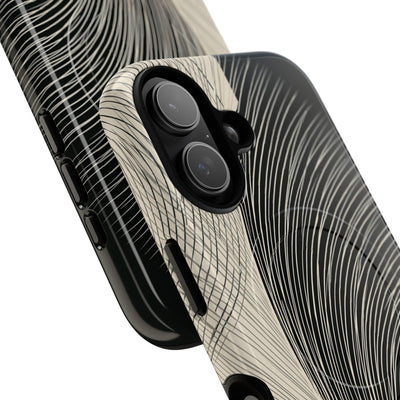 Beige Tough 2.0 Magsafe Phone Case for iPhone - Obsidian Cream Plume
