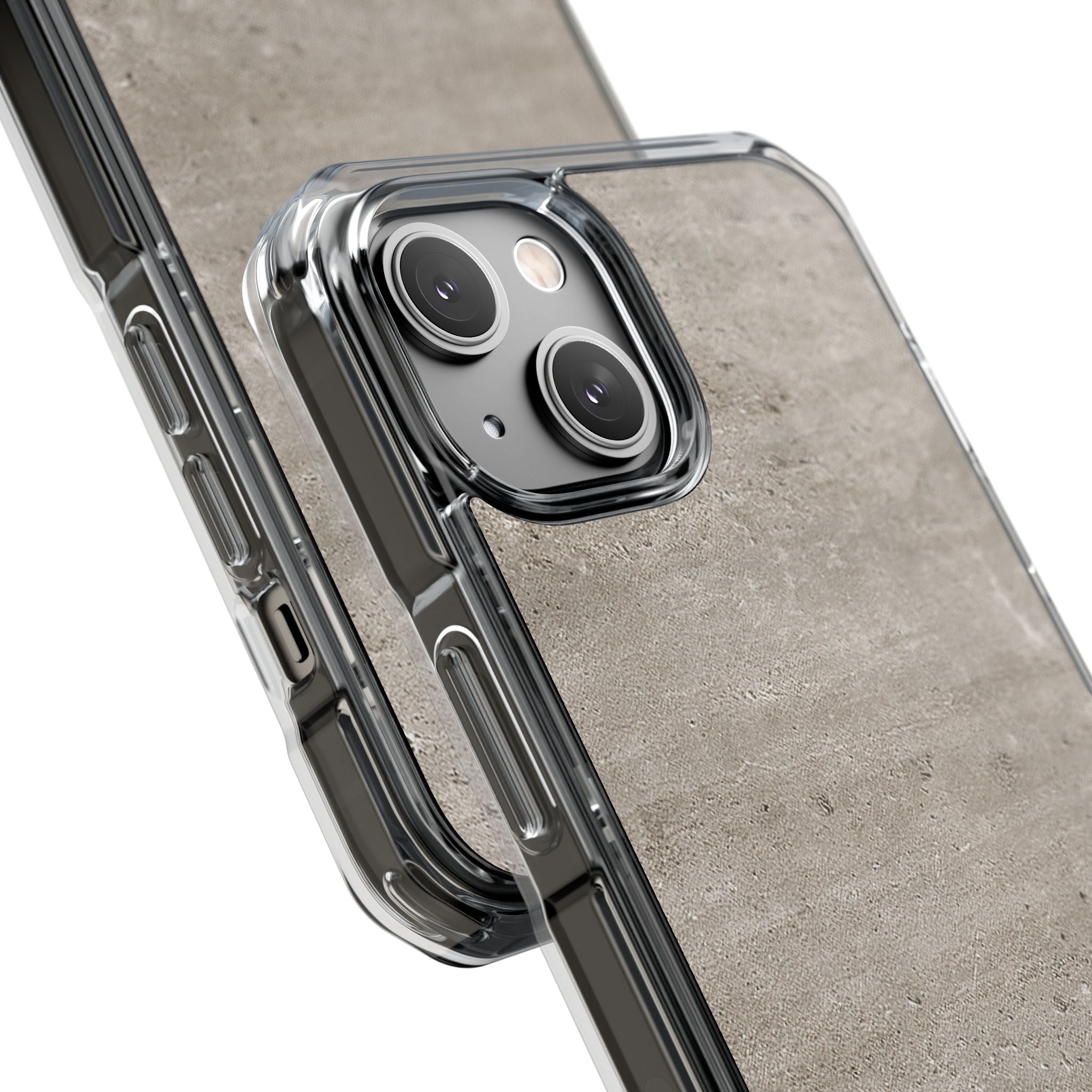 Grey Impact MagSafe Phone Case for iPhone - Brutalist Stone Grit