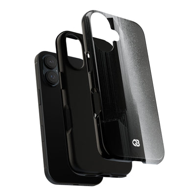 Black Tough Phone Case for iPhone - Brutalist Pixel Monolith