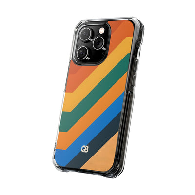 Retro Ridge Lines · Impact Coque de téléphone pour iPhone · Magsafe