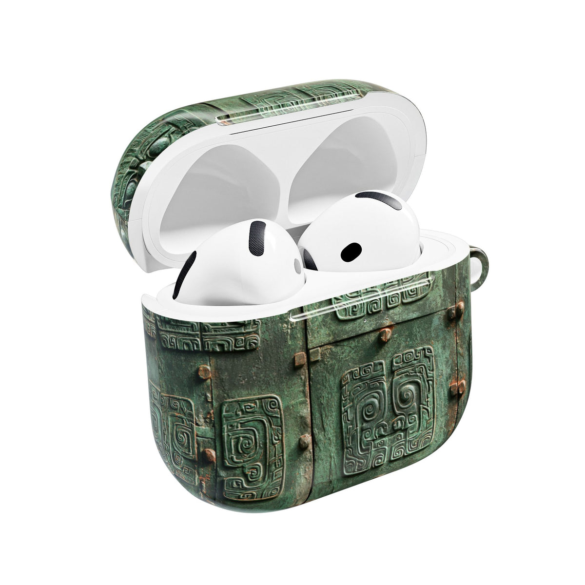 Dynastic Bronze Relief · Hard Case for AirPods & AirPods Pro · Green