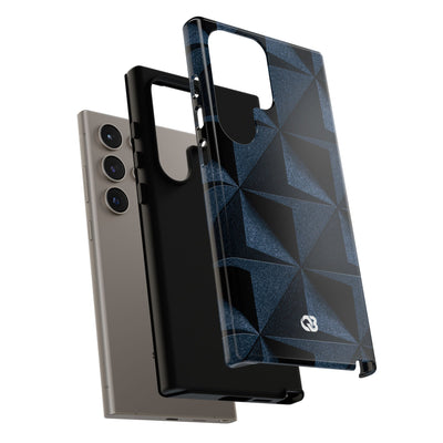 Blue Tough Phone Case for Samsung - Indigo Basalt Facets
