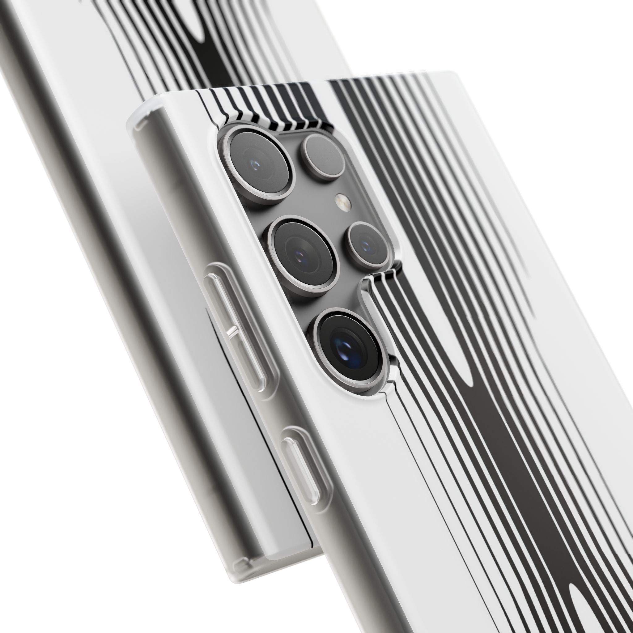 White Lite Phone Case for Samsung - Kinetic Mono Distortion