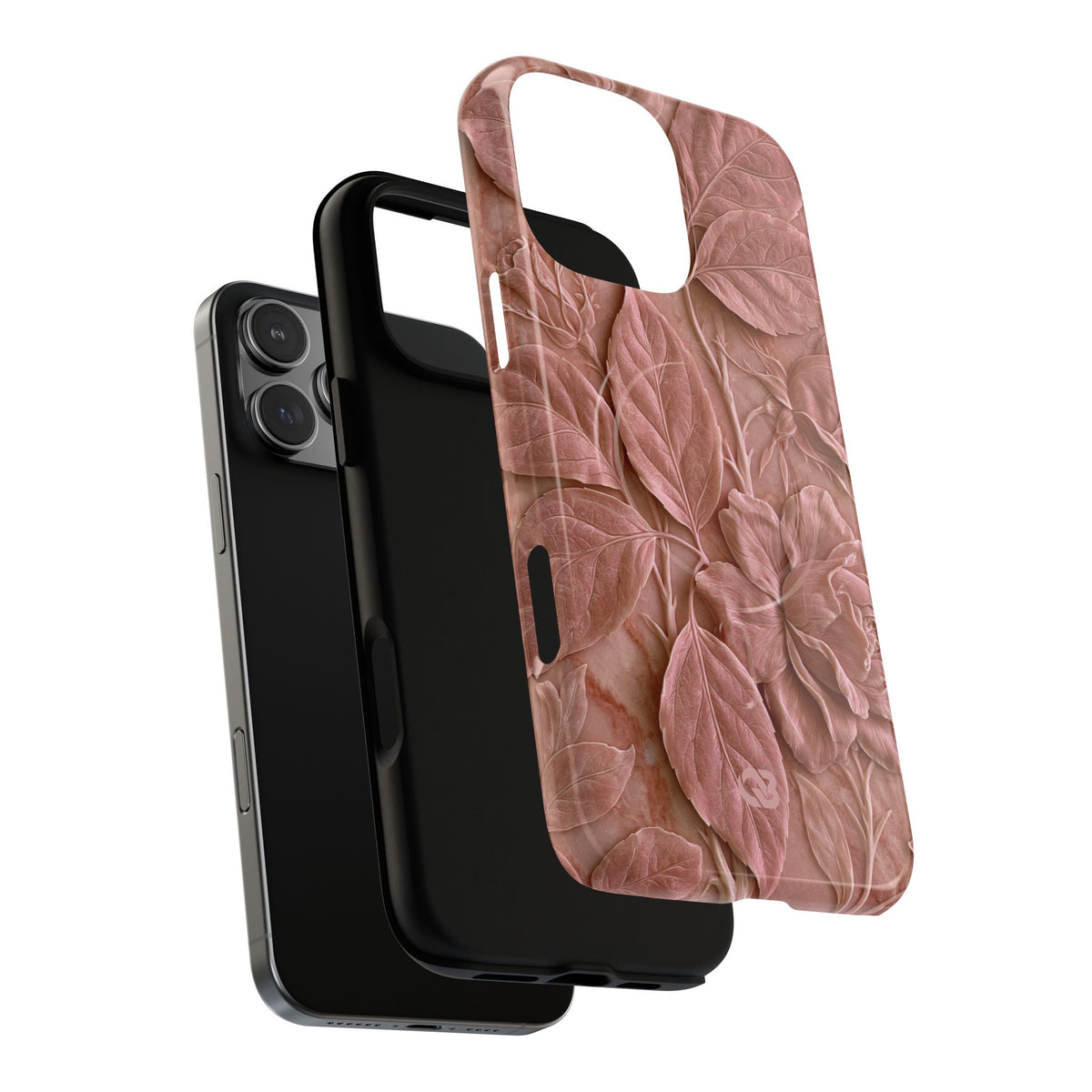 Blush Rose Relief · Tough 2.0 Magnetic Phone Case for iPhone · Pink