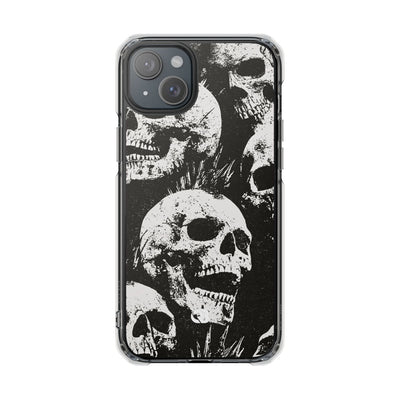 Punk Skull Riot · Clear Impact Magnetic Phone Case for iPhone · Black