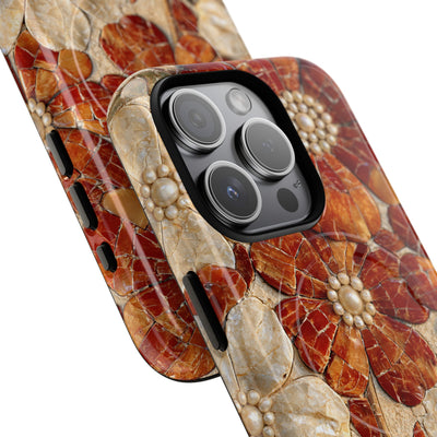 Carnelian Pearl Bloom · Tough 2.0 Magnetic Phone Case for iPhone · Orange