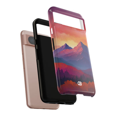 Crimson Mountain Dusk · Tough Custodia per Google Pixel