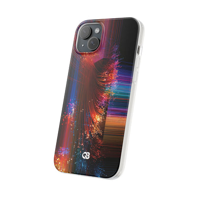 Black Lite Phone Case for iPhone - Cyber Optic Streak
