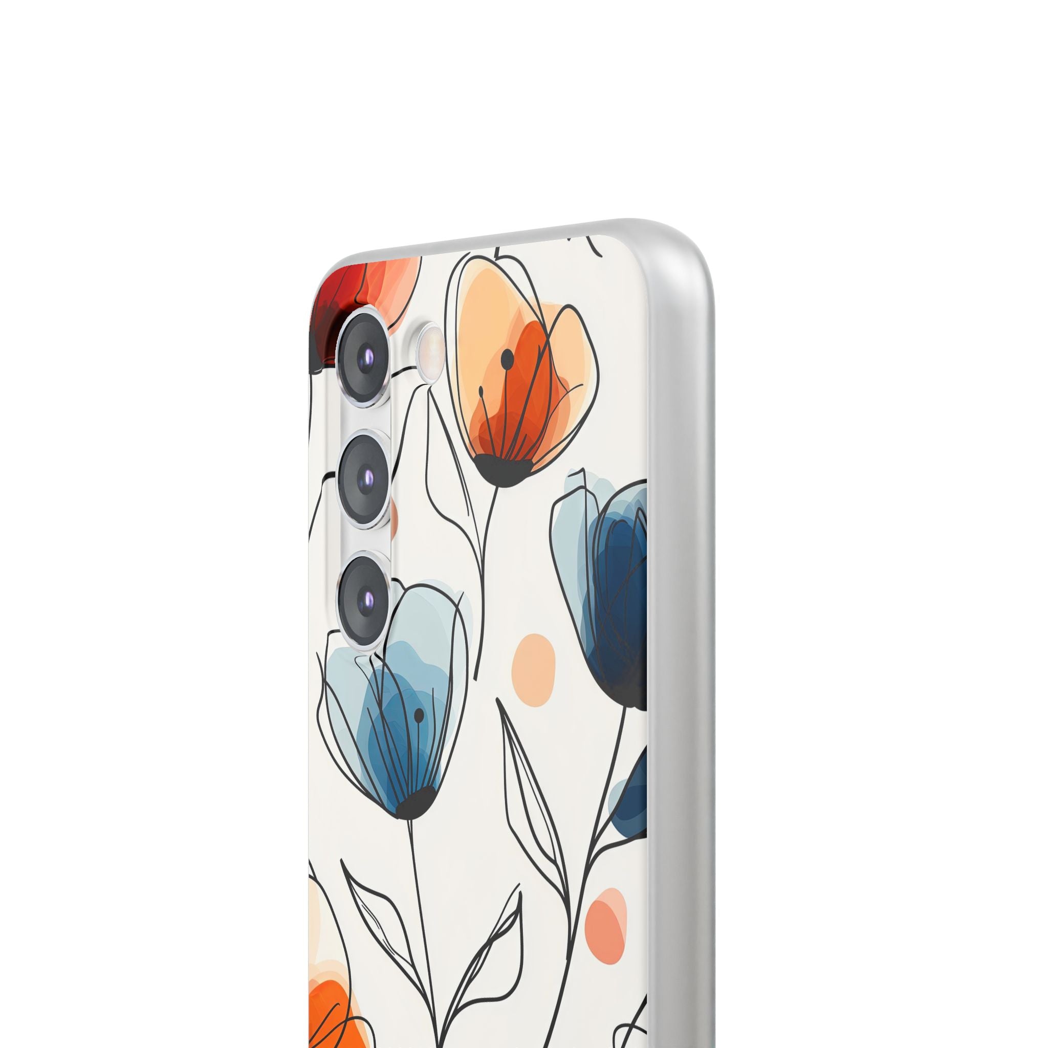 Ink Watercolor Tulips · Soft Custodia per Samsung