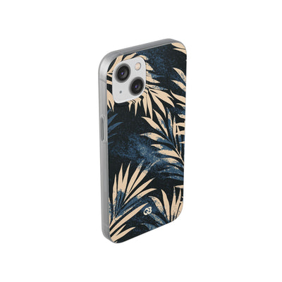 Blue Lite Phone Case for iPhone - Midnight Indigo Palm