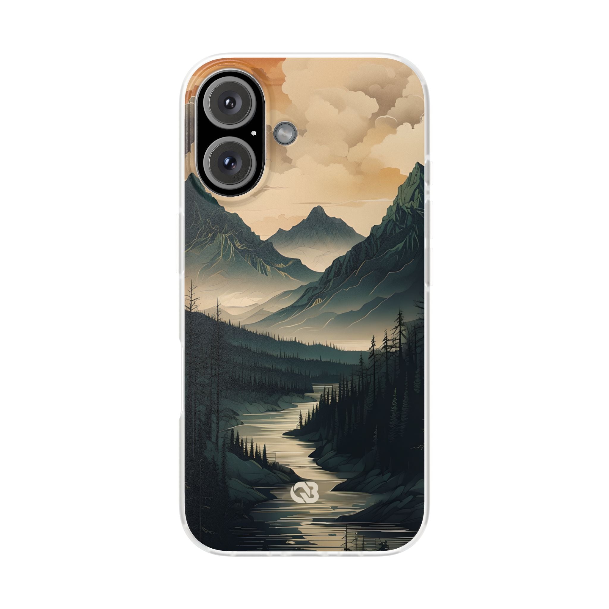 Summit River Dusk · Soft Phone Case for iPhone