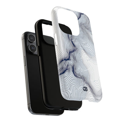 Nordic Ridge Contour · Tough 2.0 Magnetic Phone Case for iPhone · White
