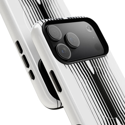 White Tough 2.0 Magsafe Phone Case for iPhone - Kinetic Mono Distortion