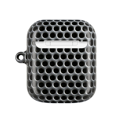 Brushed Perforated Steel · Hard Case for AirPods & AirPods Pro · Silver