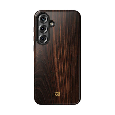 Brown Tough Phone Case for Samsung - Burnished Mahogany Grain
