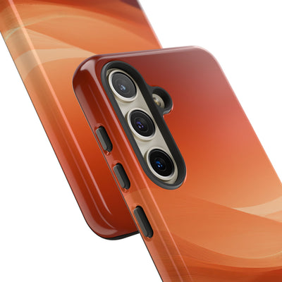 Orange Tough Phone Case for Samsung - Crimson Dune Gradient