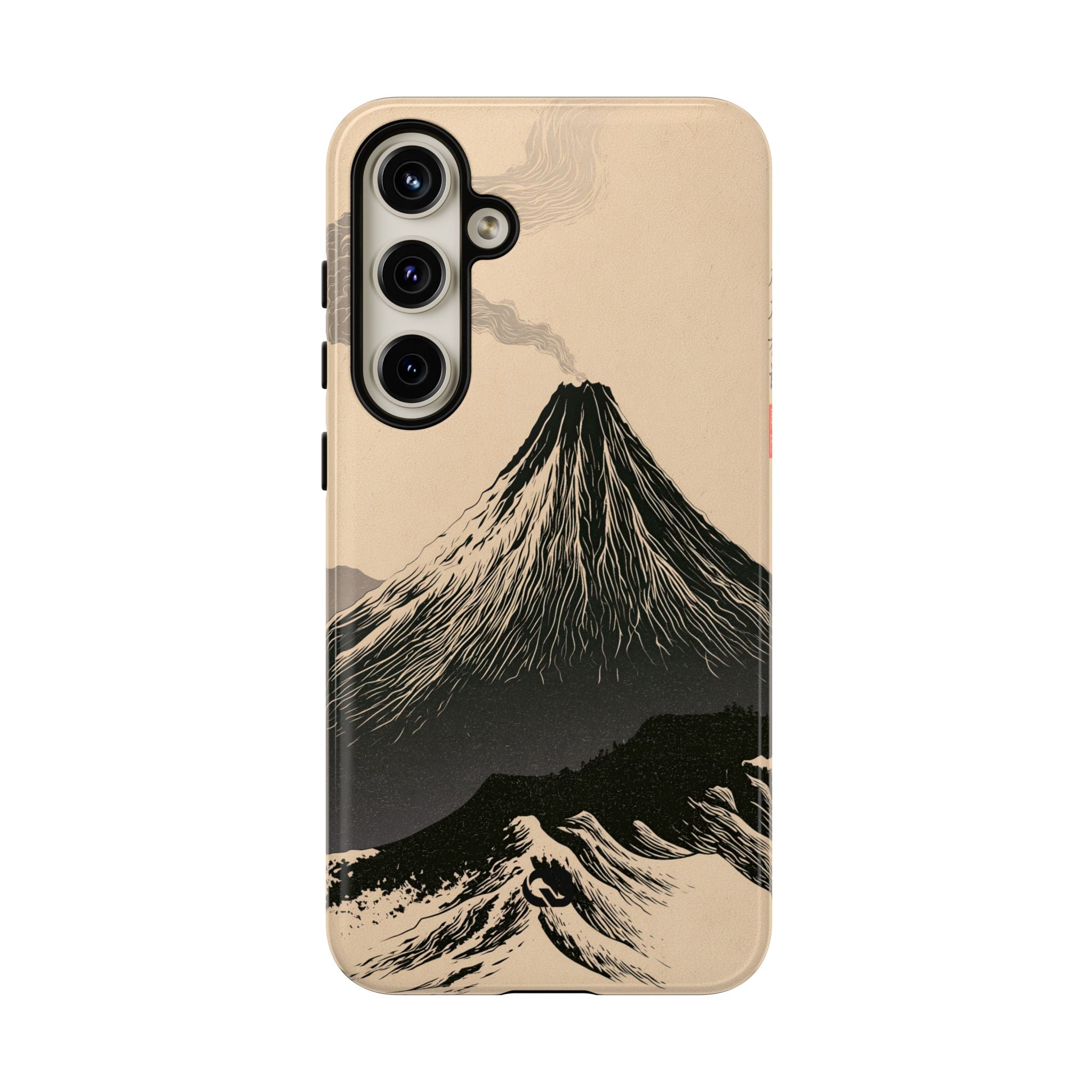 Beige Tough Phone Case for Samsung - Obsidian Ink Summit