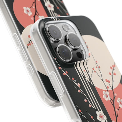 Black Lite Phone Case for iPhone - Kyoto Midnight Blossom