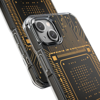 Gold Impact MagSafe Phone Case for iPhone - Cyber Gold Processor