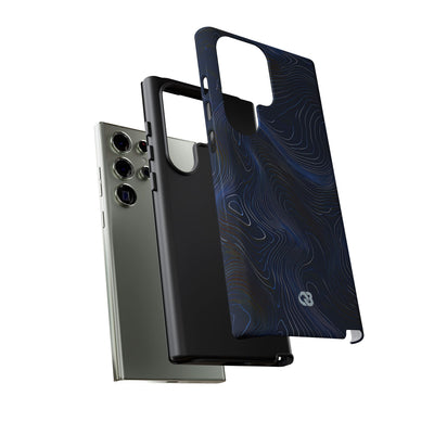 Blue Tough Phone Case for Samsung - Cobalt Contour Ridge