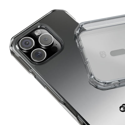 Noir Ombre Fade · Clear Impact Magnetic Phone Case for iPhone ·  Black